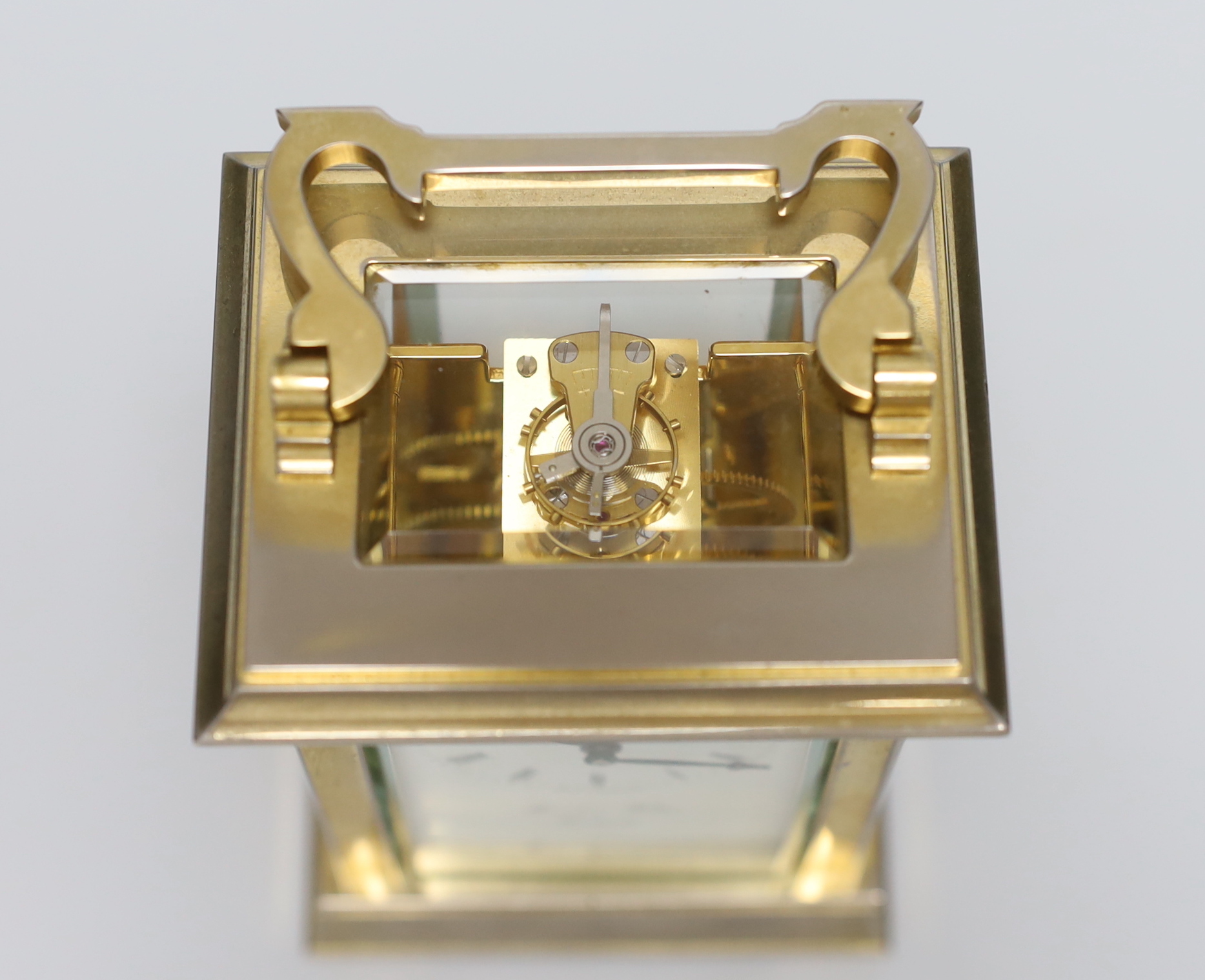A Morrell & Hilton carriage timepiece, 13cm